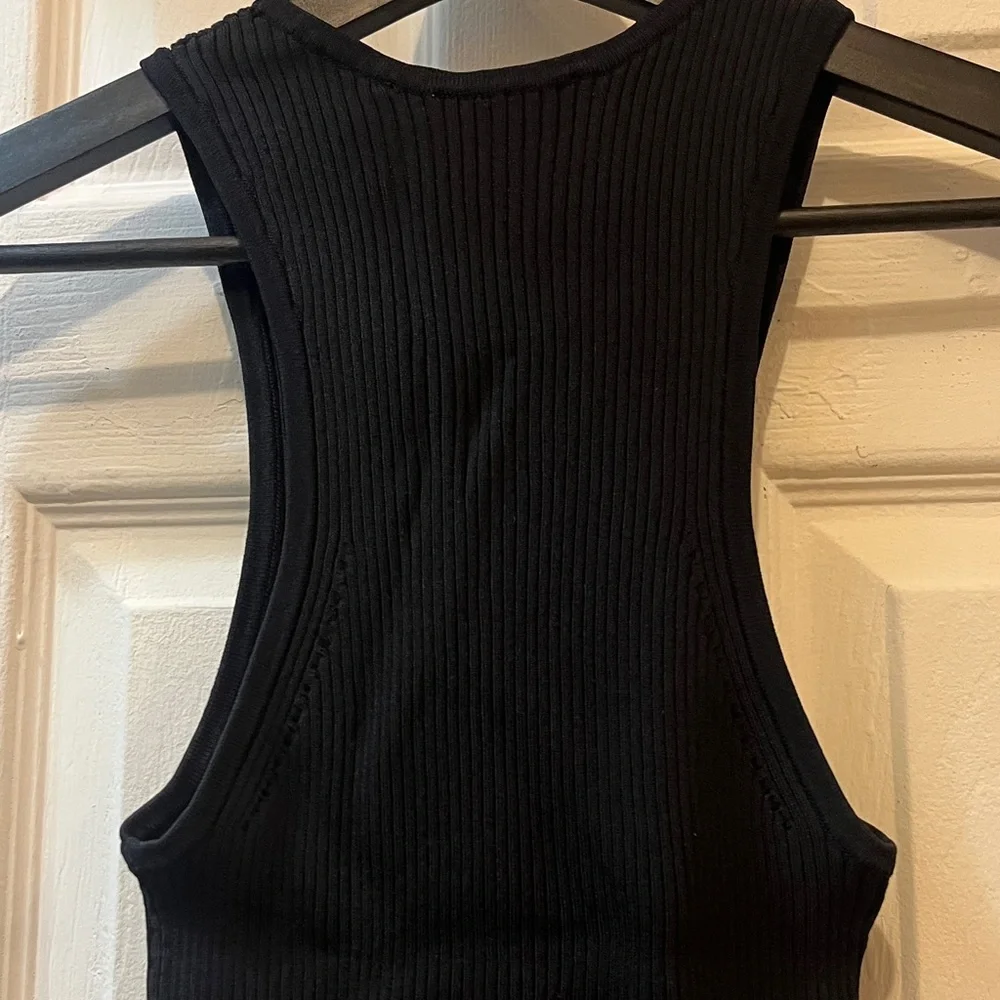 Sandro Black Ribbed Tank Top - Picture 5 of 5